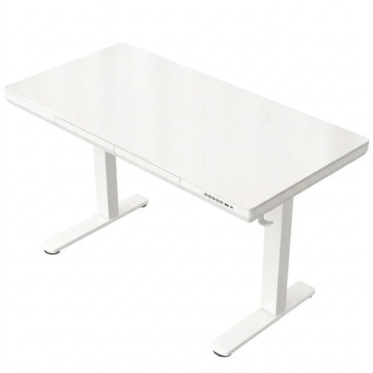 Elektrisch höhenverstellbarer Schreibtisch mit Schublade und USB-Anschlüssen, 120 x 60 cm