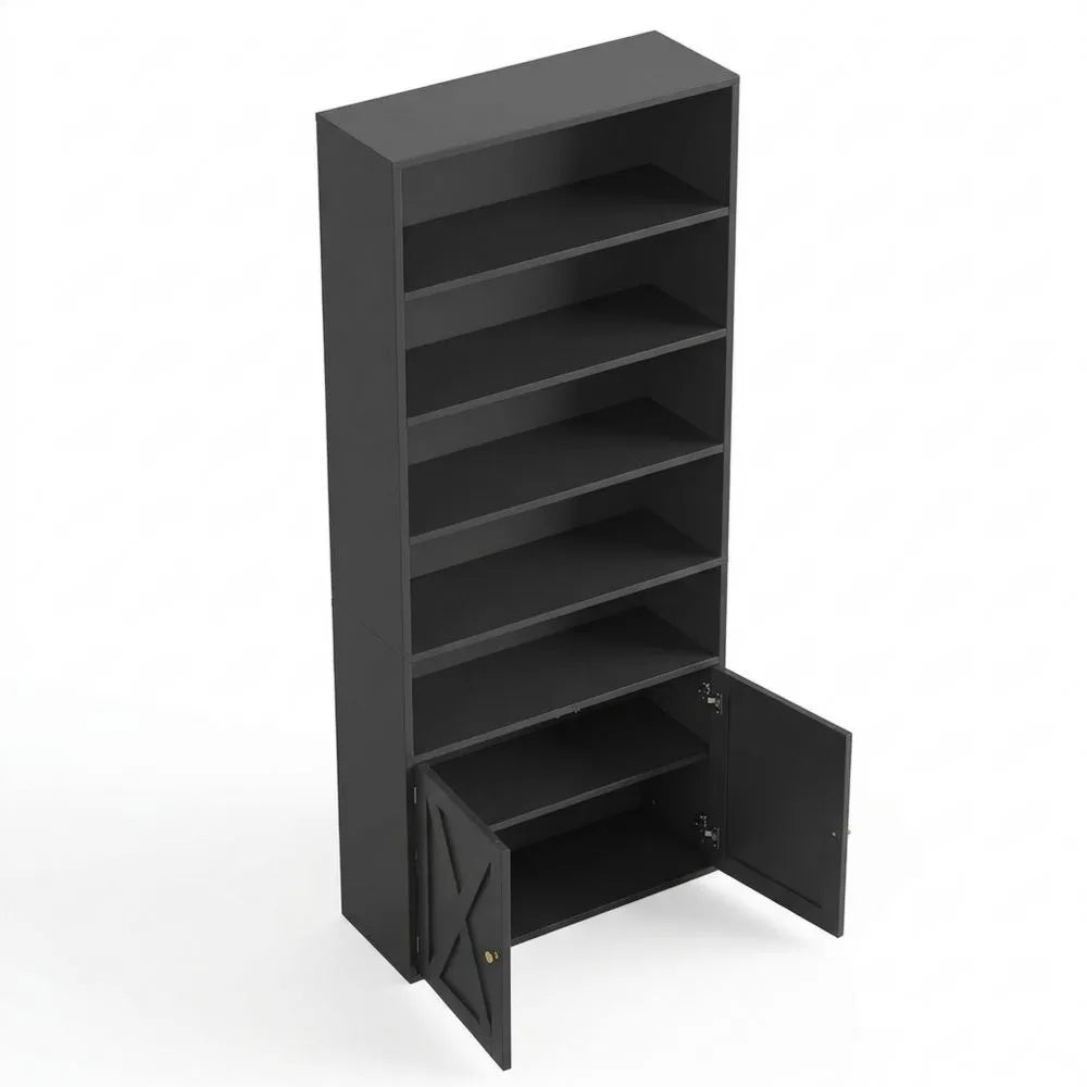 Hohes Bücherregal mit verstellbaren Einlegeböden für Wohnzimmer und Büro